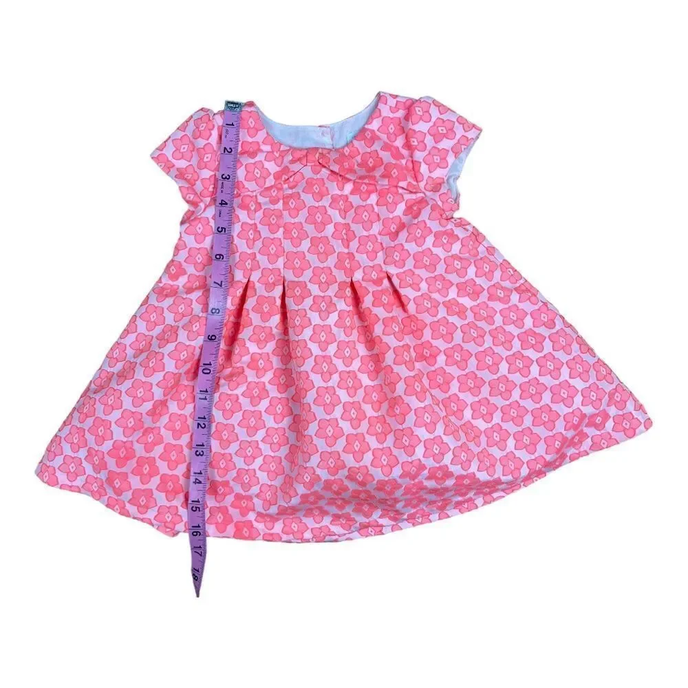 The Children's Place Baby Girl Pink Floral Dress Size 12-18 Months Lined Tulle